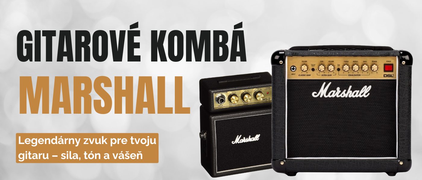 Gitarové kombá Marshall – legendárny zvuk pre tvoju gitaru: sila, tón a vášeň